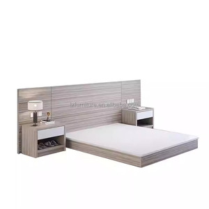 Muebles modernos para dormitorio de hotel, juegos completos para habitaciones de huéspedes con base de cama, mesitas de noche, cabecero, mueble para TV, armario para hoteles de 3 estrellas - Product Image 2