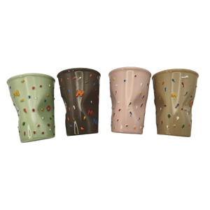 Tasse à café en porcelaine irrégulière, embossée à la main, pour boissons chaudes, tasse à café peinte à la main, tasse personnalisée avec logo, cadeau, tasse en poterie - Product Image 3