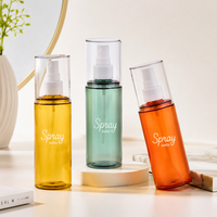 Vente flash : flacon pulvérisateur transparent en PET de 100 ml, logo personnalisé, pulvérisation fine, pour lotion cosmétique, toner, eau