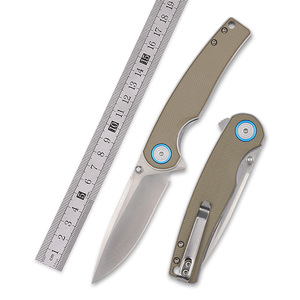 Xinbigo OEM G10 xử lý gấp dao điểm thả EDC Túi dao D2 độ cứng cao tiện ích cắm trại công cụ <span class=keywords><strong>Flipper</strong></span> mở - Product Image 6