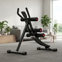 Máquina Portátil para Abdominales con Marco de Acero, Rodamientos Silenciosos, Dispositivo para Quemar Grasa y Tonificar la Cintura