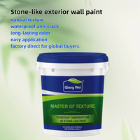 Revêtement liquide à base d'acrylique pour murs extérieurs, finition mate, aspect pierre, marbre, résistant aux intempéries, pour villas, applicateur pinceau
