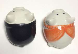 Saliera e Pepiera in Ceramica a Forma di Maialino Sposi, Souvenir in Porcellana <span class=keywords><strong>per</strong></span> Matrimoni ed <span class=keywords><strong>Eventi</strong></span> - Product Image 2