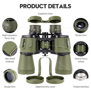 Big Polo Rack Binoculars 12x50 Green Multi Coating Outdoor Use - Product Image 3