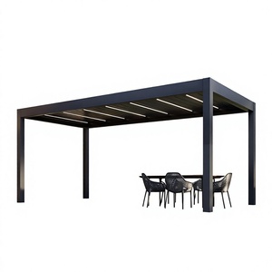 Anpassbarer moderner <span class=keywords><strong>Garten</strong></span> Aluminium legierung Pergola Hochwertiger wasserdichter Pavillon Sonnenschirm Außen pavillon - Product Image 1