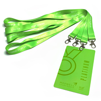 Badge d'entrée RFID personnalisé avec logo pour événements VIP, cartes PVC néon dorées, lanières, fabrication professionnelle rapide en gros