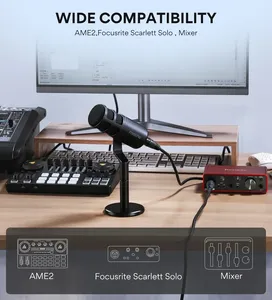 Para Maono PD400X All Metal Build One Touch Mute Monitoreo en tiempo real XLR Micrófono dinámico profesional de escritorio con cable - Product Image 6