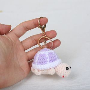 Petits cadeaux écologiques, porte-clés en crochet tortue de mer, tortue verte, porte-clés faits à la main, mini porte-clés mignons en laine tricotée, animaux marins, porte-clés tortue - Product Image 4