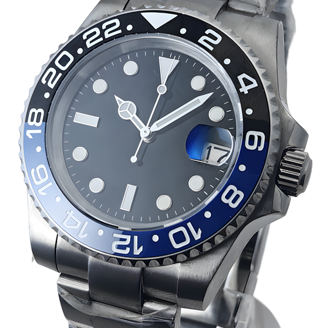 Customized 40mm Luminous Mechanical Watch 3A+ Quality 316L Stainless Steel High Luxury Sport Feature with Power Reserve
