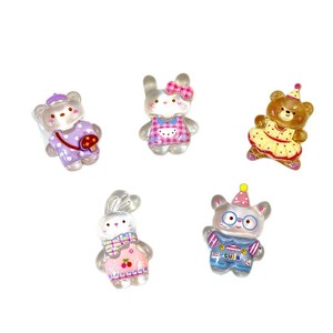 Figuras de resina translúcida de animales en colores mixtos para decoración del hogar y accesorios de manualidades. - Product Image 5