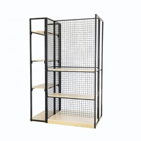 Dernier magasin de détail présentoirs simple face treillis métallique les étagères de supermarché en bois peuvent être personnalisées