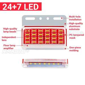 Nouveauté 2021 : Feux de position latéraux 24V 31 LED 9D pour camions tout-terrain et remorques, ensemble de feux de signalisation 3 couleurs - Product Image 3