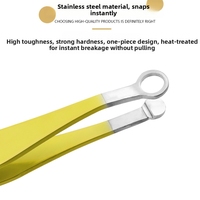 Pince à épiler en acier inoxydable à tête ronde, type presse, design anneau, légère et portable, pour l'épilation des poils du nez, de la barbe et des sourcils, unisexe
