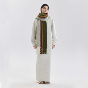 Plaid Striped Wool Blend Scarf Thick Warm Tassel Winter Women <b>Neck</b> <b>Warmer</b> Muffler Pashmina Shawls Wraps - Product Image 5