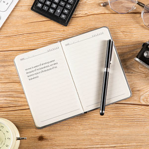 PUレザー製 96ページ 学生向け日記帳 手帳 ハードカバー 名入れ スクールギフトセット 卸売 - Product Image 6