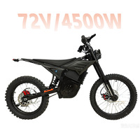 Nouvelle moto électrique tout-terrain pour adultes, batterie en aluminium haute puissance 72V 4500W, pour l'exportation transfrontalière, vitesse maximale 65 km/h