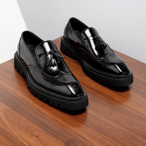 Chaussures en cuir pour hommes à franges, longueur cheville, style tendance, grande taille, version coréenne, décontractées et professionnelles - Product Image 4