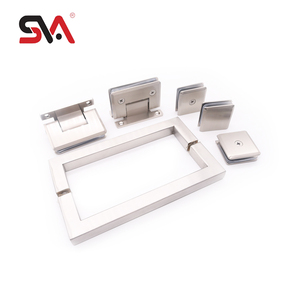 Design moderne SVA-9007 en laiton massif charnière <span class=keywords><strong>de</strong></span> douche à 90 degrés <span class=keywords><strong>poignée</strong></span> <span class=keywords><strong>de</strong></span> <span class=keywords><strong>porte</strong></span> en verre carrée avec ensemble <span class=keywords><strong>de</strong></span> charnières à pince pivotante - Product Image 1