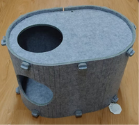 Maison pour chat en feutre épais, pliable, lavable, lit pour chat d'intérieur, niche confortable pour petits chats et chatons, OEM