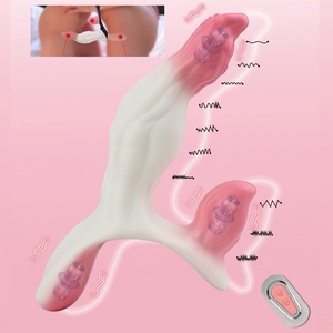 Vibrador de Silicona para Clítoris y Punto A, Estimulación Multipunto, Dildo con Correa para Lesbianas, 10 Modos de Vibración, Juguetes Sexuales al por Mayor - Product Image 1