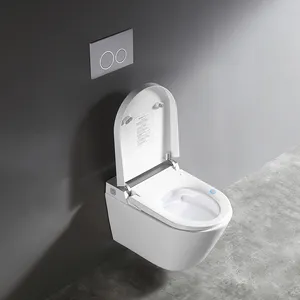 P-trap Intelligent Wash Modes Wall Hung Bidet Not Included Concealed Cistern Wall Mounted Smart Toilet