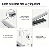 Nouveau Lisseur Électrique en Céramique 2-en-1 avec Affichage LED de Température, Fer Plat Portable pour Usage Domestique et Boucleur