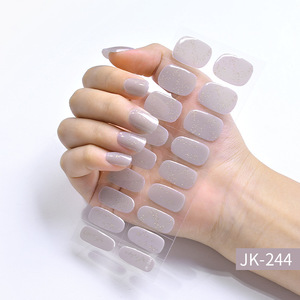 Bandes de gel semi-durcies pour ongles, autocollants 3D noirs pour ongles, enveloppes de couleur unie, décalcomanies OEM pour manucure - Product Image 3