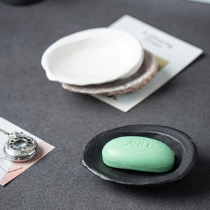 Porte-savon en céramique créatif en forme de coquille, plateau de bain moderne, nouveauté mignonne <span class=keywords><strong>pour</strong></span> salle de bain - Product Image 2