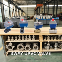 TOYI 1/2 ''DC12-24V UPVC Mini vanne à boisseau sphérique électrique Vanne de commande motorisée pour l'eau Application générale personnalisable OEM