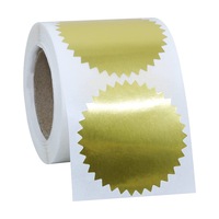 Autocollants adhésifs imprimés rotatifs 50 mm multicolores à six couleurs, les plus vendus, en stock, spécifiquement pour l'exportation transfrontalière