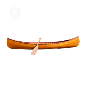 Canoë-kayak OMH K034 élégant en bois et fibre de verre, avec proie courbée, écologique, longueur 3,1-4m, monoplace, unisexe, pour lac et rivière - Product Image 1