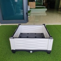 Kotak Penanam Plastik Berkapasitas Besar untuk Kebun Terangkat, Kit Penanaman Sayuran, Herbal, dan Bunga dengan Sistem Drainase, Mudah Dipasang