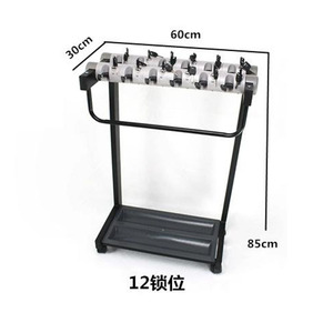 Soporte para paraguas con 12 ranuras de bloqueo, 60 cm de ancho, de hierro, independiente, para uso doméstico y comercial - Product Image 1