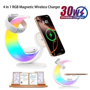 Qi2แท่นชาร์จไร้สายแบบแม่เหล็ก4-in-1 25W สำหรับ Samsung iPhone 13 14 15 16 17สำหรับ Apple Watch /airpods <span class=keywords><strong>Pro</strong></span> - Product Image 1