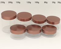 Pot en plastique violet pour crème, conteneur de 100 ml, 120 ml, 200 ml, pot en plastique vide givré avec couvercle en bambou pour cosmétiques, 250 g pour crème pour les yeux