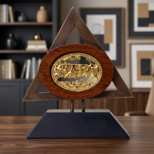 Escultura Decorativa de Madera de Lujo con Grabado KABA, Regalo Artístico - Product Image 3