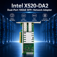 Carte réseau Intel X520-DA2 10GbE à double port SFP+, 82599ES PCIe2.0 *8, carte réseau serveur, prise en charge de la virtualisation SR-IOV FCoE