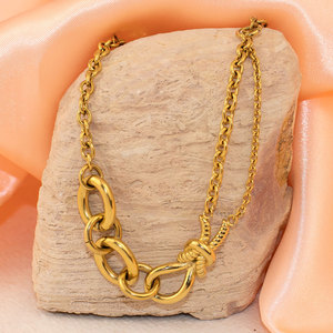 Pulseras de Cadena y Eslabones de Moda, Pulsera de Acero Inoxidable con Nudo de Hércules para Mujeres y Hombres, Pulseras de Diseñador - Product Image 6