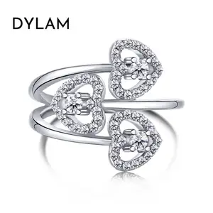 Dylam silver zircon ring unique wedding rings expensive buy diamond online vogue engagement inexpensive dainty cheap