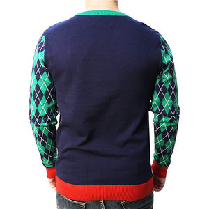 <span class=keywords><strong>Pull</strong></span> de Noël à col rond et manches longues en jacquard vintage unisexe pour hommes et femmes, vêtements de saison d'hiver - Product Image 5