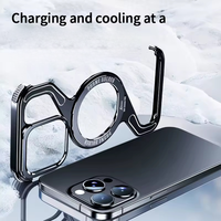 Casing ponsel logam paduan Aluminium berbentuk Z, casing pelindung Bumper magnetik untuk iPhone 15 Pro Max 14 13