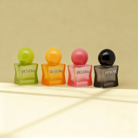 Botol parfum kosong ujung bulat hitam merah muda Matte kustom OEM 30ml Label pribadi wanita 15ml botol kaca parfum Mini dengan kotak