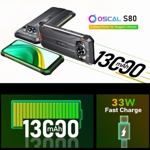 Nuevo teléfono resistente Blackview OSCAL S80, <span class=keywords><strong>6GB</strong></span> + 128GB, 6.583 pulgadas Android 12,0 MTK6769Z Helio G85 Octa Core hasta 2,0 GHz, NFC - Product Image 5