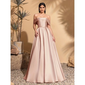 Abito da sera <span class=keywords><strong>verde</strong></span> <span class=keywords><strong>smeraldo</strong></span> con spalle scoperte, lussuoso abito lungo da ballo a trapezio per donna, <span class=keywords><strong>elegante</strong></span> abito lungo fino al pavimento per matrimoni, feste e serate di gala - Product Image 6