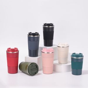 Stainless Steel Tumbler 12oz 17oz Insulated Travel Mug With Non Slip Sleeve For On The Go Use - Product Image 1
