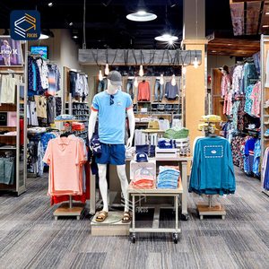 Tùy Chỉnh Trang Phục Cửa Hàng Quần Áo Hiển Thị Giá Bán Lẻ Trung Đảo Đứng Hàng May Mặc Hiển Thị Kệ Lịch Thi Đấu Kim Loại Gỗ Kết Hợp Đơn Vị - Product Image 2