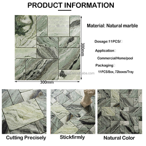 Carreaux <span class=keywords><strong>de</strong></span> mosaïque en marbre vert <span class=keywords><strong>de</strong></span> luxe, pierre naturelle, motif <span class=keywords><strong>Versailles</strong></span>, crédence murale, carrelage <span class=keywords><strong>de</strong></span> sol pour cuisine et salle <span class=keywords><strong>de</strong></span> bain, pour les grossistes - Product Image 2
