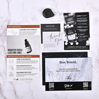 Cartes de remerciement personnalisées avec logo imprimé, pour petites entreprises, avec coupon de réduction, ticket cadeau, code QR pour les achats répétés et les réseaux sociaux