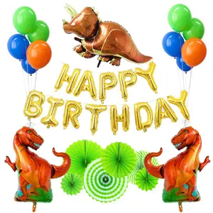 Decoraciones para fiesta de cumpleaños de dinosaurios, suministros para fiesta de dinosaurios, globos para niños, recuerdos para fiesta temática de cumpleaños