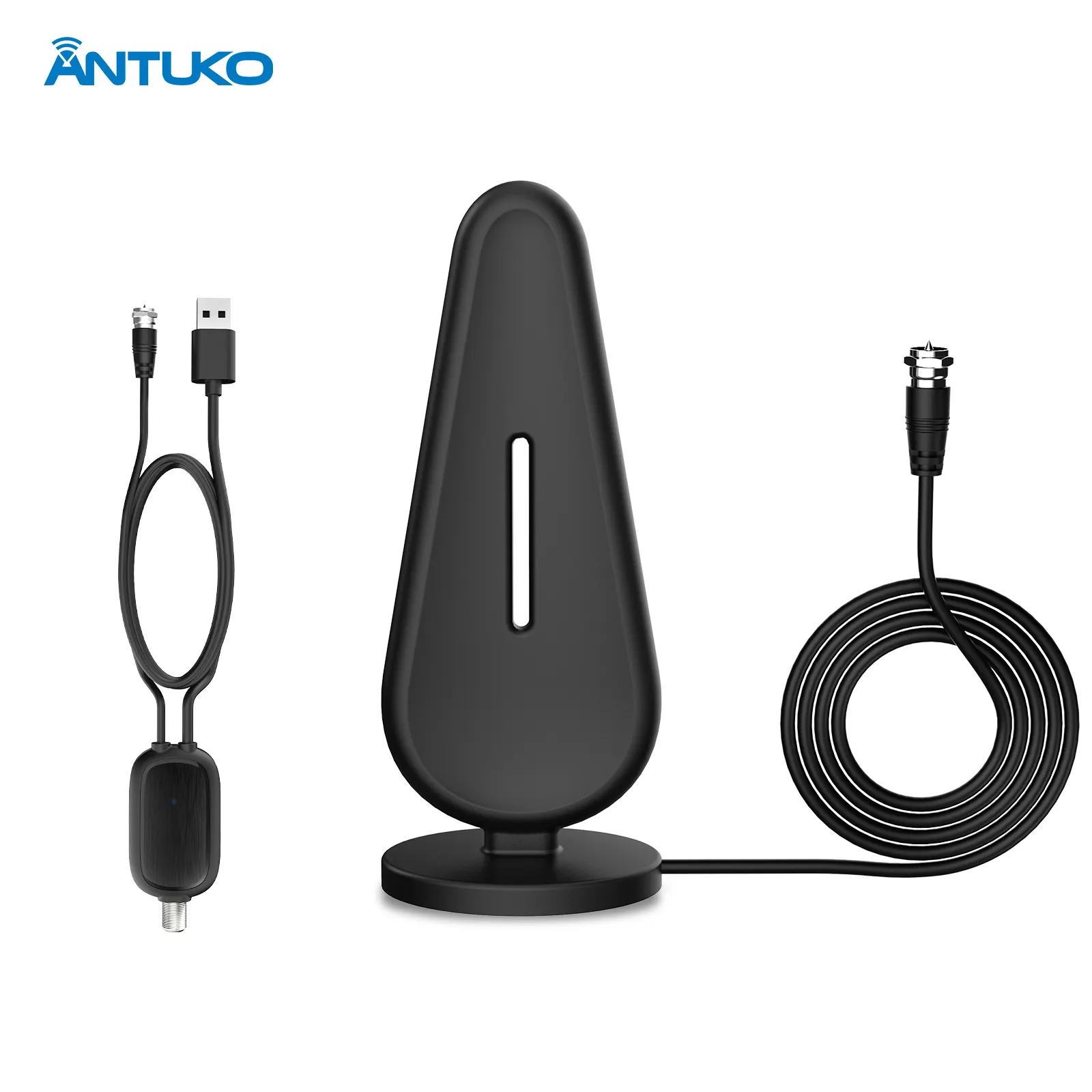 Antena de cable Hdtv interior Antuko 4K 1080P superventas para antenas de Tv Digital Hd Antena digital Hdtv 4K para canal local gratuito